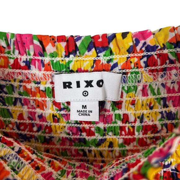 Rixo X Target Floral Multi-color Smocked Mini Dress with Pockets Women's Medium - Picture 4 of 8